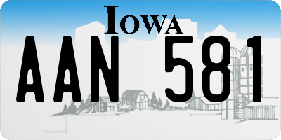 IA license plate AAN581