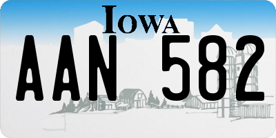 IA license plate AAN582