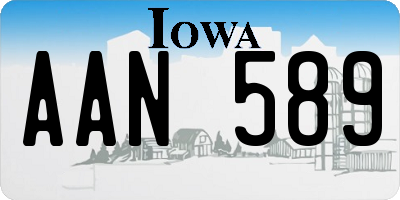 IA license plate AAN589