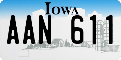 IA license plate AAN611