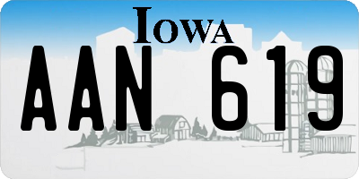IA license plate AAN619