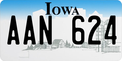 IA license plate AAN624