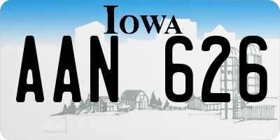 IA license plate AAN626