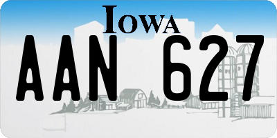 IA license plate AAN627