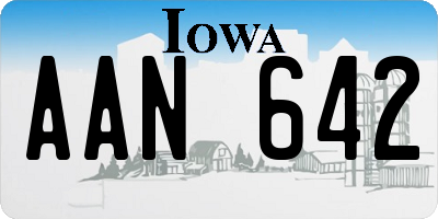 IA license plate AAN642