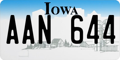 IA license plate AAN644