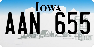 IA license plate AAN655