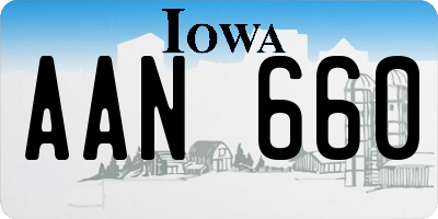 IA license plate AAN660