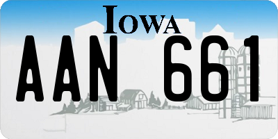 IA license plate AAN661