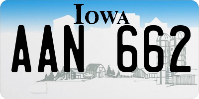 IA license plate AAN662