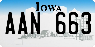 IA license plate AAN663