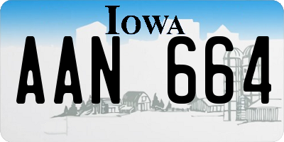 IA license plate AAN664