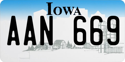 IA license plate AAN669