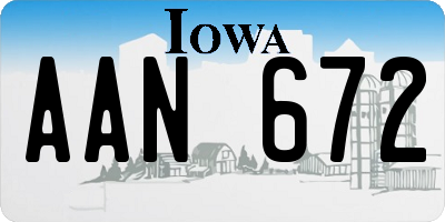 IA license plate AAN672