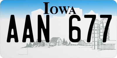 IA license plate AAN677