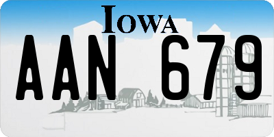 IA license plate AAN679