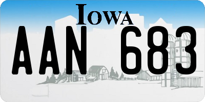 IA license plate AAN683