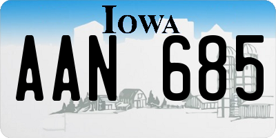 IA license plate AAN685