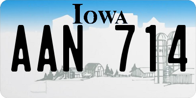 IA license plate AAN714