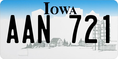 IA license plate AAN721