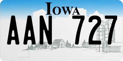 IA license plate AAN727