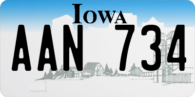 IA license plate AAN734