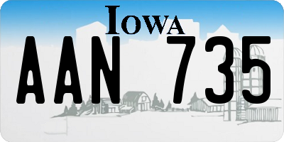 IA license plate AAN735