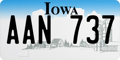 IA license plate AAN737