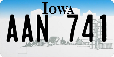 IA license plate AAN741