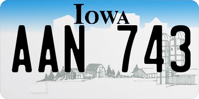 IA license plate AAN743