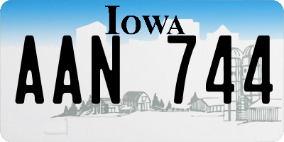 IA license plate AAN744