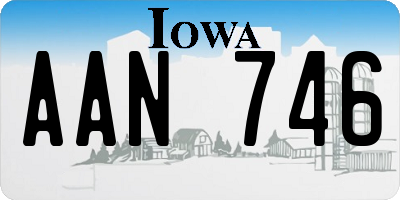 IA license plate AAN746