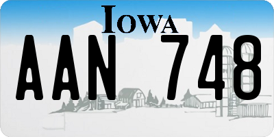 IA license plate AAN748