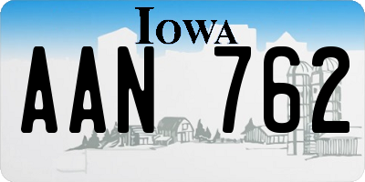 IA license plate AAN762