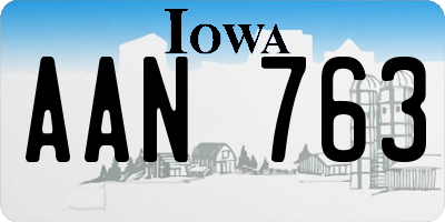 IA license plate AAN763