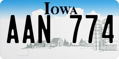 IA license plate AAN774