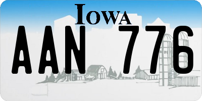 IA license plate AAN776