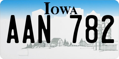 IA license plate AAN782