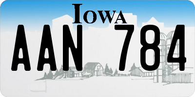 IA license plate AAN784