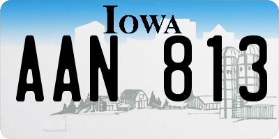 IA license plate AAN813