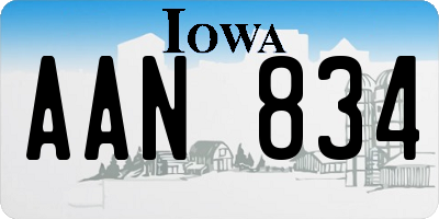 IA license plate AAN834