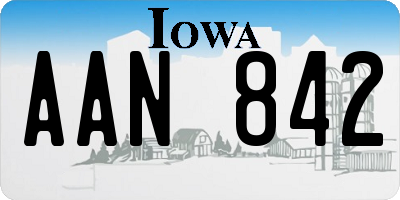 IA license plate AAN842