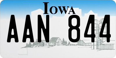 IA license plate AAN844