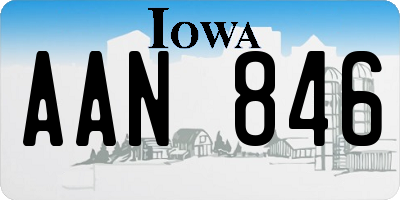 IA license plate AAN846