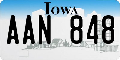 IA license plate AAN848