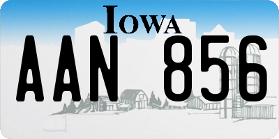 IA license plate AAN856