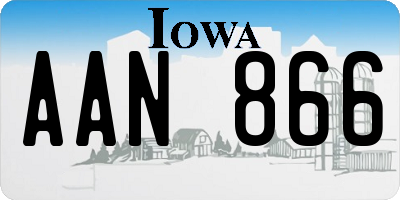IA license plate AAN866