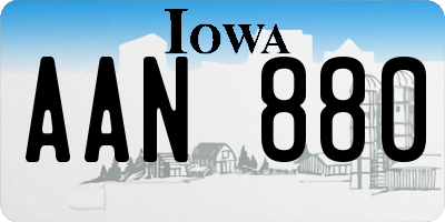 IA license plate AAN880