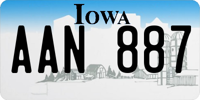 IA license plate AAN887