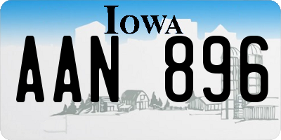 IA license plate AAN896